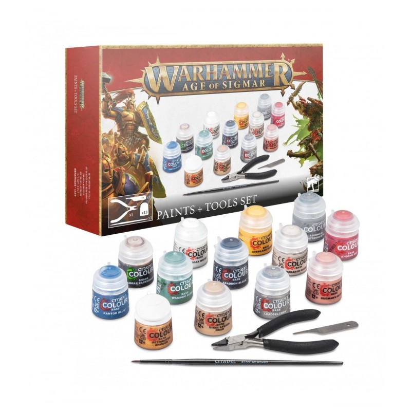 Age Of Sigmar: Set de pinturas y herramientas (13+3)